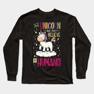 I'm a Unicorn T-Shirt Rainbow Horse Gift Pony Long Sleeve T-Shirt